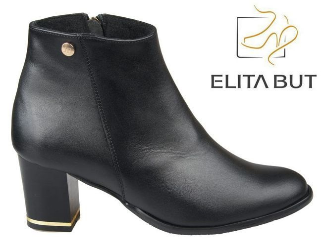 Damenschuhe, wärmend, Naturleder, Schwarz 879 von ElitaBut