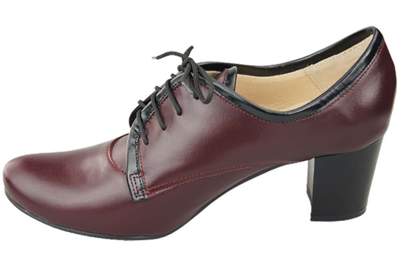 Schuhe Damenschuhe zum Schnüren, Naturleder, Burgund 758 ElitaBut