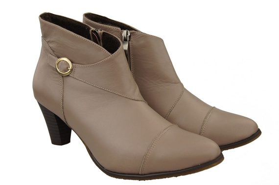 Damen-Winterstiefel, Naturleder, Cappuccino 100 von ElitaBut