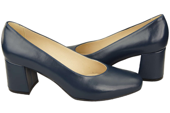 Damenschuhe Pumps Naturleder 171 Marineblau ElitaBut