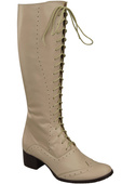 Schuhe Damenstiefel Schnürstiefel aus Naturleder Cappuccino Bright 595 ElitaBut