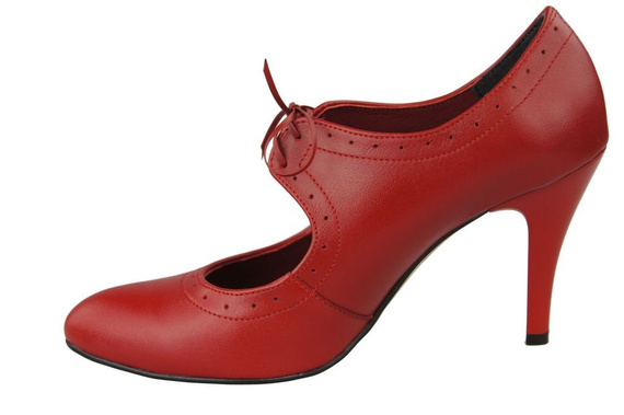 Damenschuhe Pumps Naturleder Rot 553 ElitaBut