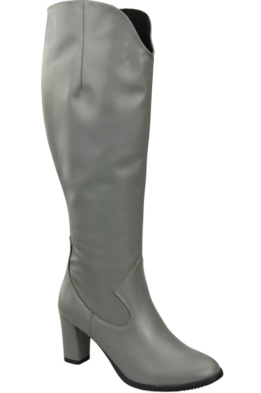 Stilvolle Damen Aschgrau Stiletto Stiefel Naturleder 211 ElitaBut