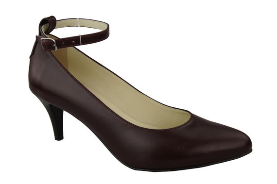 Damenschuhe Burgunderrote Pumps, Naturleder 997 ElitaBut