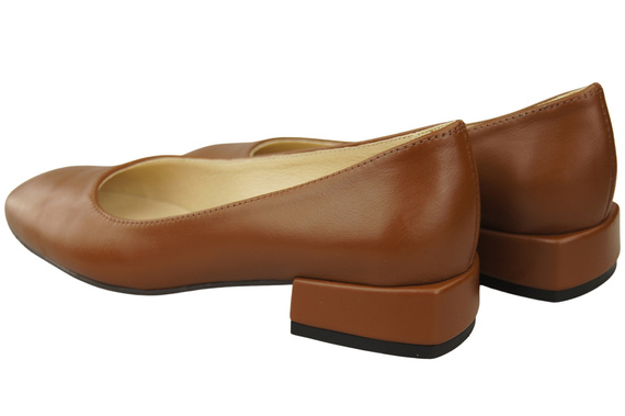 Bequeme Frauen Schuhe Braun Flats Natural Leder 204 ElitaBut