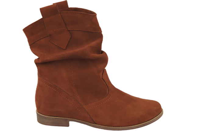 Schuhe Damen Stiefeletten Winter Naturveloursleder Kastanie 117 Von ElitaBut