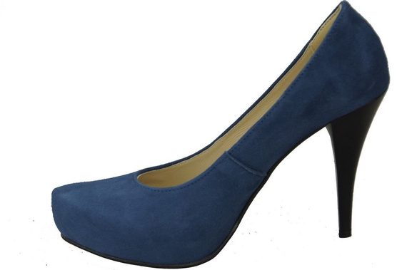 Damenschuhe Pumps Marineblaues natürliches Wildleder 644 ElitaBut