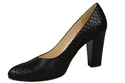 Damenschuhe Pumps, Naturleder, Schuppenmotiv, Schwarz 926 ElitaBut
