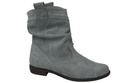 Schuhe Damen-Stiefeletten Frühling / Herbst, natürliches Veloursleder, Grau 117 L ElitaBut