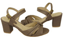 Damenschuhe Cappuccino Sandalen Naturleder 168 ElitaBut