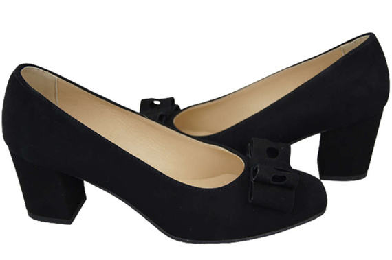 Damenschuhe Pumps Schwarz Natürliches Wildleder 163 ElitaBut