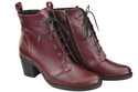 Winter-Schnürstiefel für Damen, Naturleder, Burgund 188, von ElitaBut
