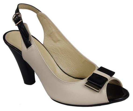 Damenschuhe Sandalen, Naturleder, Beige 843 W ElitaBut