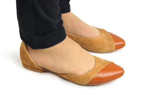 Damenschuhe Ballerinas Rot, Naturleder, Wildleder 146 ElitaBut