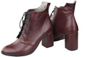 Winter-Schnürstiefel für Damen, Naturleder, Burgund 174, von ElitaBut