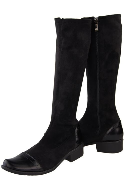 Schuhe Damenstiefel Stiefel mit Reißverschluss, dehnbare Rückseite 477 ElitaBut