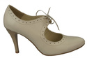Damenschuhe Pumps Naturleder Beige Ecru 553 ElitaBut