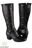 Damenstiefel, Naturleder, Schwarz 542 ElitaBut