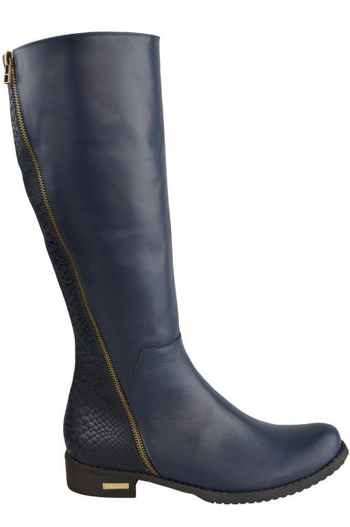 Damenstiefel, Stiefel, Naturleder, Marineblau 947 ElitaBut