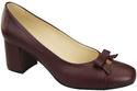 Damen Pumps mit Schleife Burgund Naturleder und niedrigem Absatz 203 ElitaBut