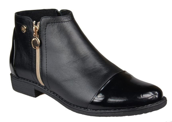 Damenschuhe Stiefel, Naturleder, Schwarz 877 ElitaBut