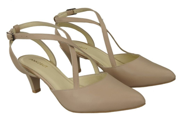 Damenschuhe Sandalen Cappuccino Grain Naturleder 129 ElitaBut