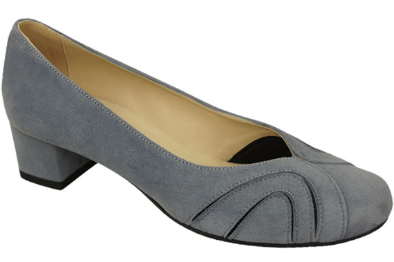 Damenschuhe Pumps, natürliches Wildleder, Grau 786 von ElitaBut