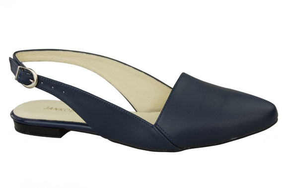 Schuhe Damen Sandalen Marineblau Naturleder 996 ElitaBut