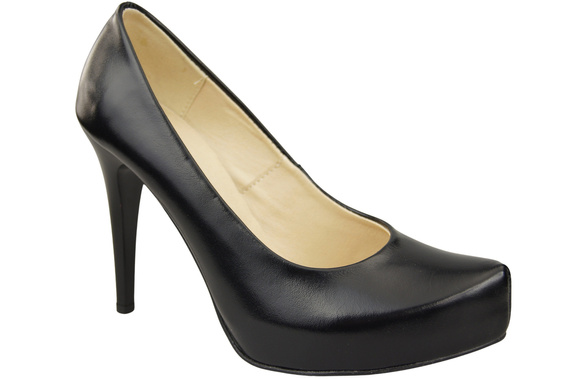 Damen Footwear Schwarz glänzend Stiletto Pumps Naturleder 205 ElitaBut
