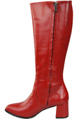 Klassische Damenstiefel, Naturleder, Rot 175 ElitaBut