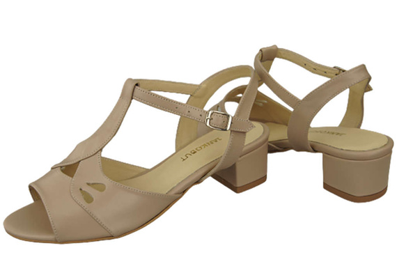 Damenschuhe Cappuccino Sandalen Narbenleder 169 ElitaBut