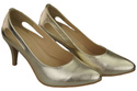 Damenschuhe Goldene Pumps, Naturleder 166 ElitaBut