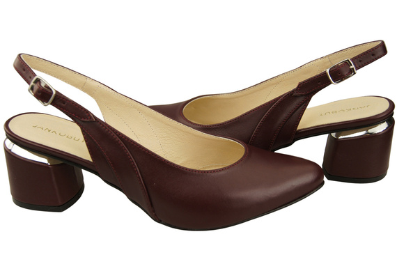 Damenschuhe Burgunderrote Sandalen, Naturleder 196 ElitaBut