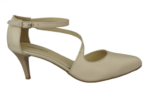 Damenschuhe Sandalen Niedriger Absatz, Naturleder, Beige 990 ElitaBut