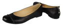 Damen-Ballerinas, Naturleder, Schwarz 759 ElitaBut