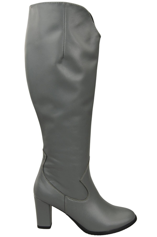 Stilvolle Damen Aschgrau Stiletto Stiefel Naturleder 211 ElitaBut