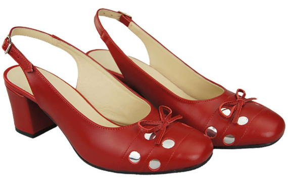 Damenschuhe Sandalen Rot Naturleder 167 ElitaBut