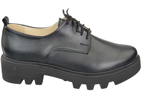 Schuhe Damen Schnürschuhe Schwarz Leder Natur 180 ElitaBut