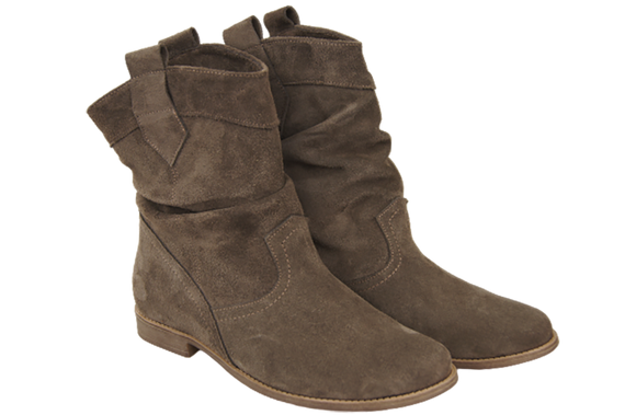 Schuhe Damen Stiefeletten Winter Naturveloursleder Braun 117 Von ElitaBut