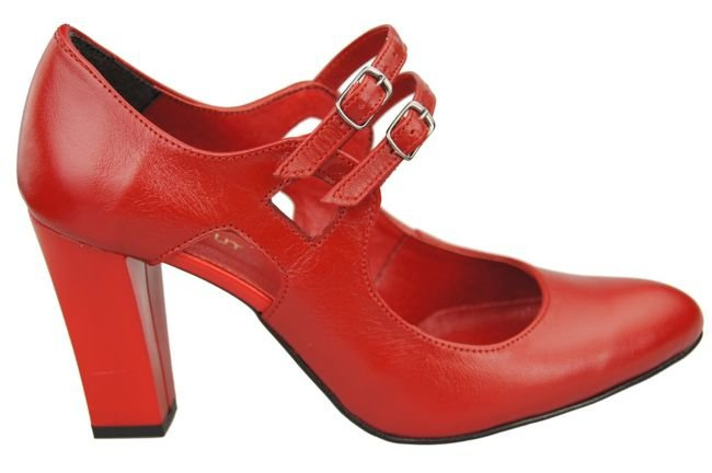 Damenschuhe Pumps Rot Naturleder 105 ElitaBut