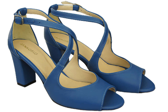 Damenschuhe Sandalen Blau Naturleder 186 ElitaBut