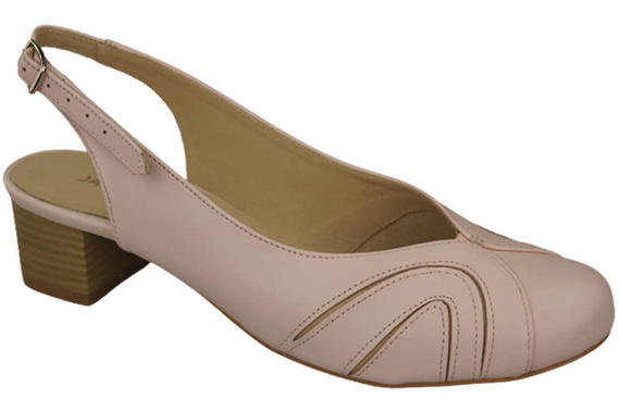 Damenschuhe Sandalen, Naturleder, Puderrosa 842 ElitaBut