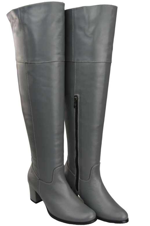 Footwear Kniehohe Overknee-Stiefel für Damen, Naturleder 190, Grau ElitaBut