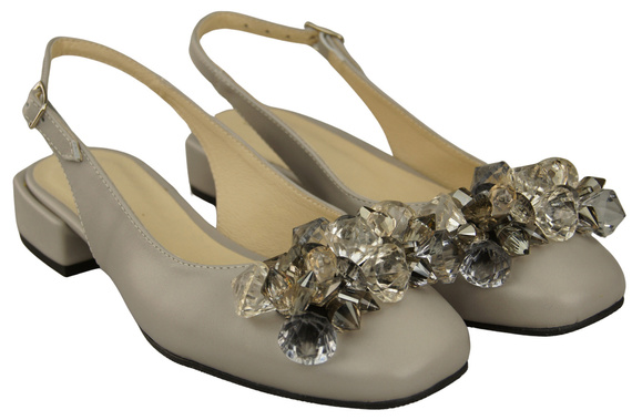 Damen Schuhe Helle Esche Sandalen mit Kristallen Naturleder 215 ElitaBut