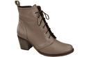 Damen Winter-Schnürstiefel, Naturleder Cappuccino Dark 188 von ElitaBut