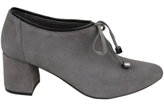 Damenschuhe Schuhe, grau, natürliches Veloursleder 183 ElitaBut