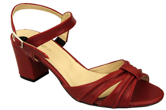 Damenschuhe Sandalen Rot Naturleder 168 ElitaBut