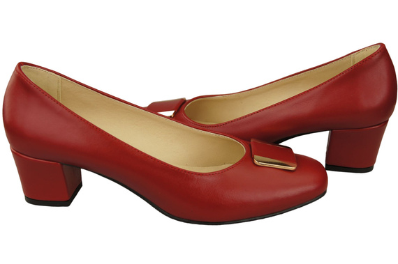 Damenschuhe Pumps Naturleder 187 Rot ElitaBut