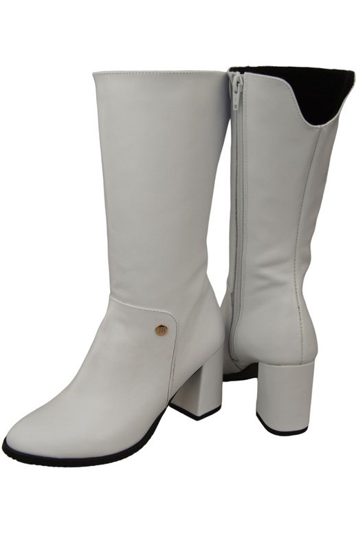 Damen-Halbstiefel, Naturleder, Weiß 189 ElitaBut