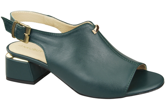 Damenschuhe Malachit-Sandalen, goldene Schnalle, Naturleder 198 ElitaBut